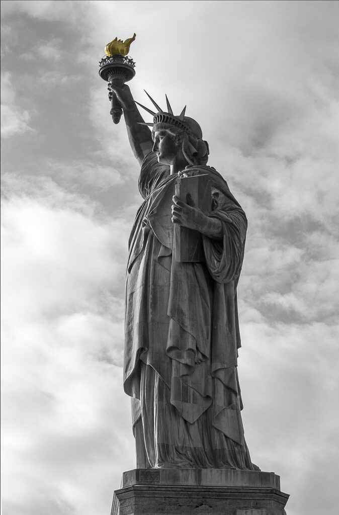 liberty, usa, new york, landmark, statue, symbol, monument, gray news, gray new